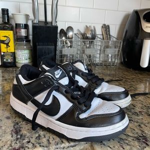 Nike black and white dunk lows pandas women’s 7.5